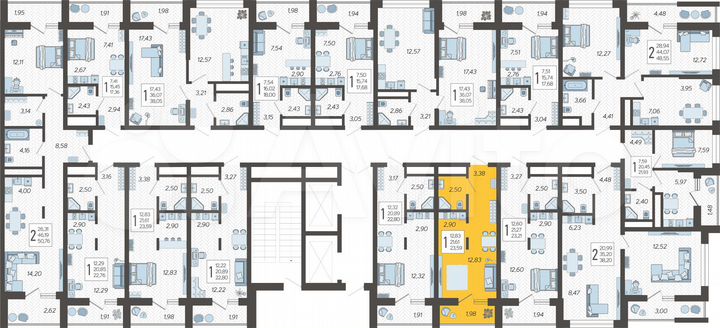 Квартира-студия, 23,6 м², 18/19 эт.