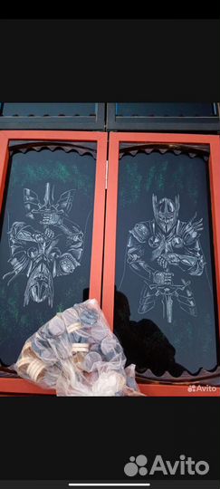 Нарды ручной работы - под стеклом