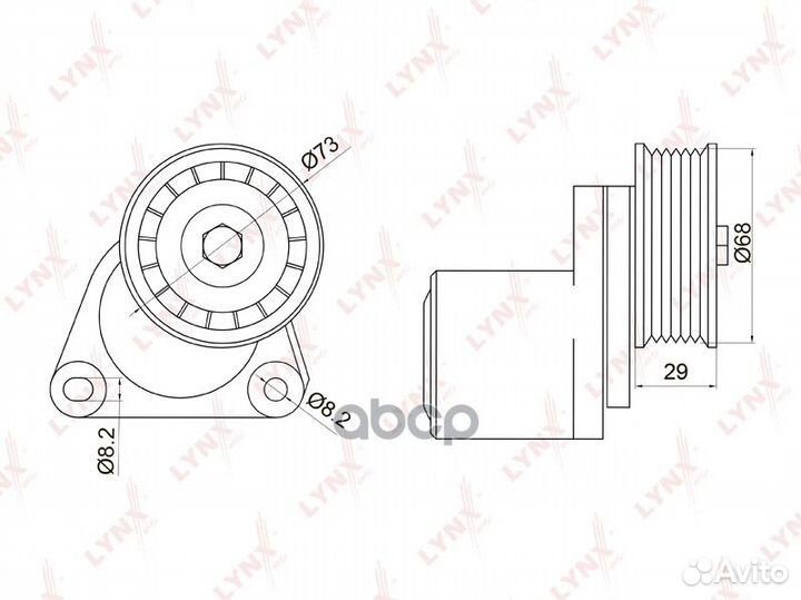 PT-3013 натяжитель ремня Lynx PT3013 lynxauto