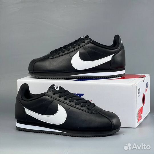 Кроссовки Nike Cortez черные и белые