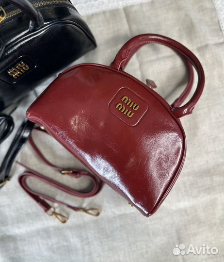 Сумка miu miu женская бордовая