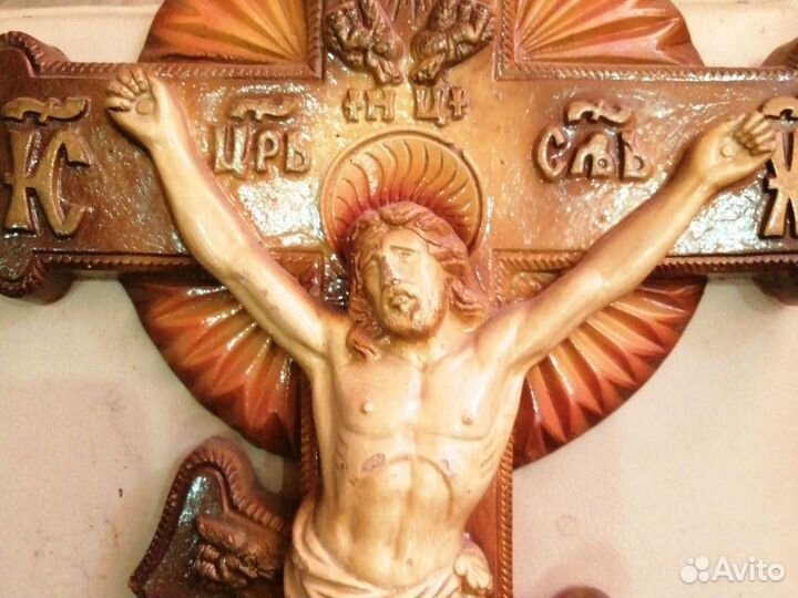 Икона Освещена 49,29см Крест настенный