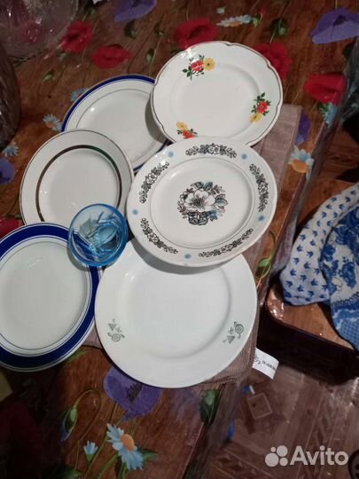 Тарелки СССР разные, чашки, и стопки