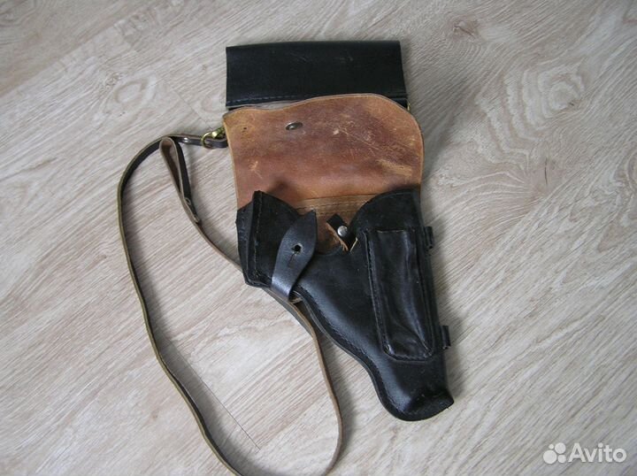 Кобура вмф Кожа пм Макаров. Черная