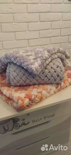 Плед детский вязаный ручная работа