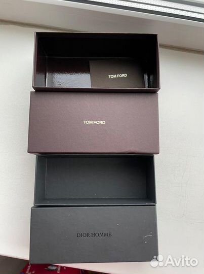Коробки tom ford; dior homme