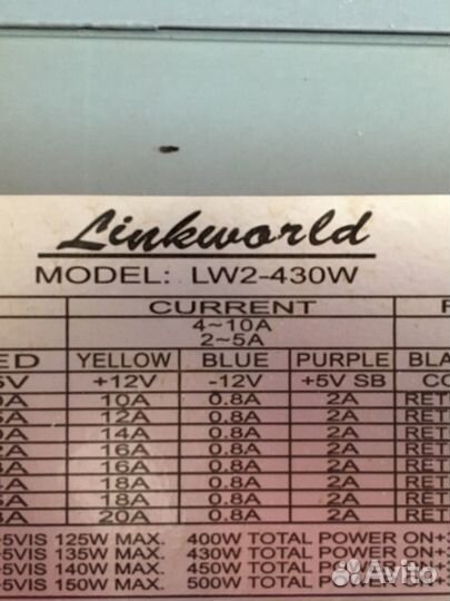 Блок питания 430w