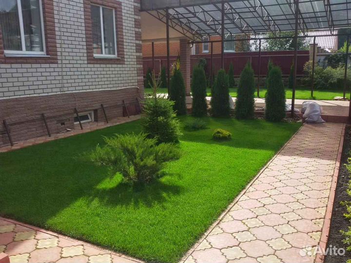 Укладка газона