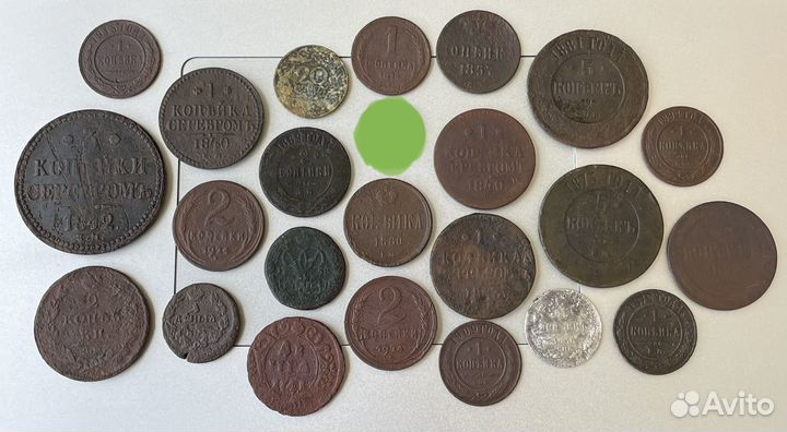 Медные монеты ри