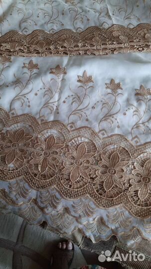 Тюль с вышивкой