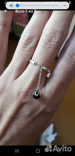 Кольцо серебро