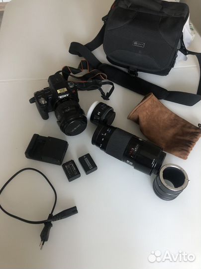 Зеркальный фотоаппарат Sony+обьективы Minolta