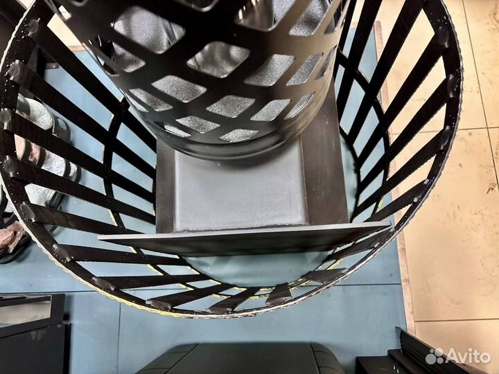 Газодровяная печь для бани Везувий Скиф 18 гд