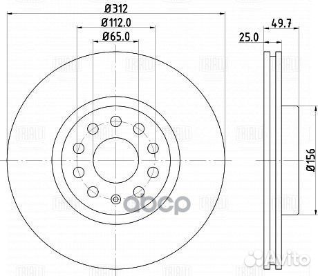 Диск тормозной audi A3/VW golf V/VI/passat/tigu