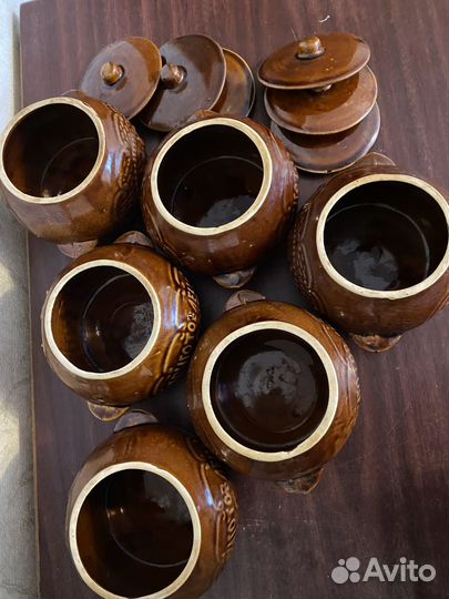 Глиняный горшок для запекания большой