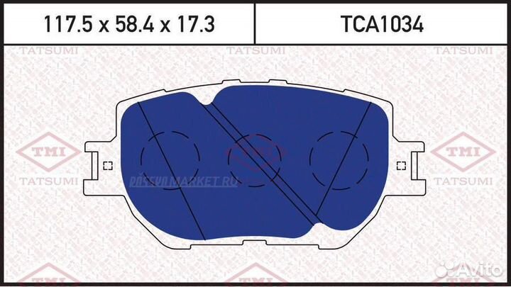 Tatsumi TCA1034 Колодки тормозные дисковые перед