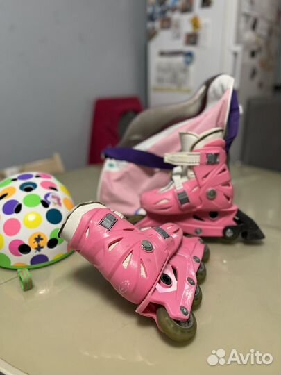 Роликовые коньки детские roces и шлем Micro