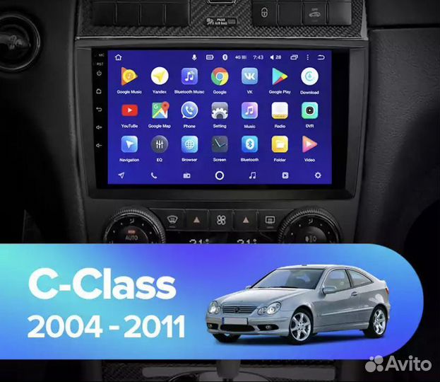 Штатная магнитола Mercedes Benz C-Class 2004-2011