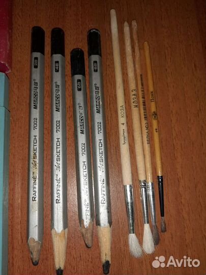 Карандаши Raffine art sketch и кисти