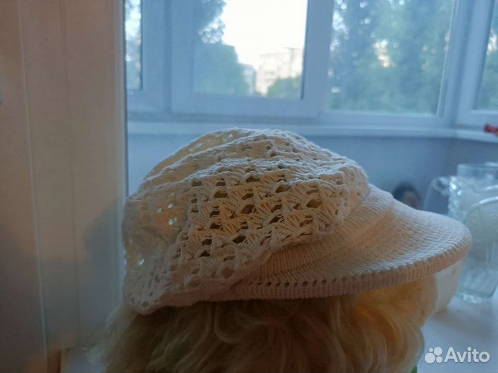 Вязанная летняя шапочка