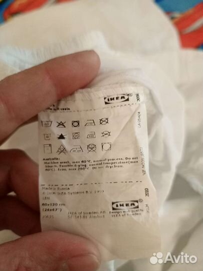 Простынь на резинке IKEA детскую кровать