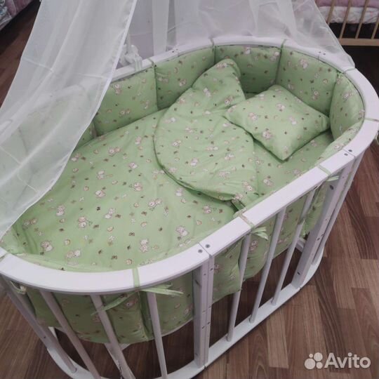 Постельное белье с бортиками и балдахином