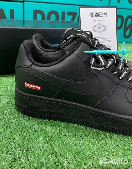 Кроссовки Nike Air Force 1 Supreme черные