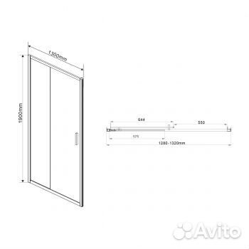 Душ. дверь Vincea x190 Хром vds-1g130cl