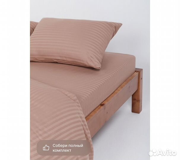 Простыня GoodNight Pure Страйп-сатин 160*200*35, м