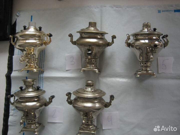 Миниат самовары 1974 и 1977 зшв Ясная поляна СССР