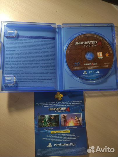 Uncharted 4 ps4 диск