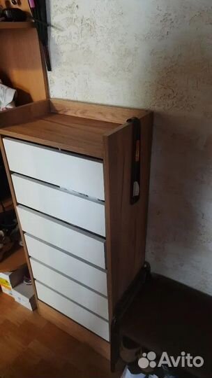 Компактная тумба для обуви Дуб крафт золотой/Белый