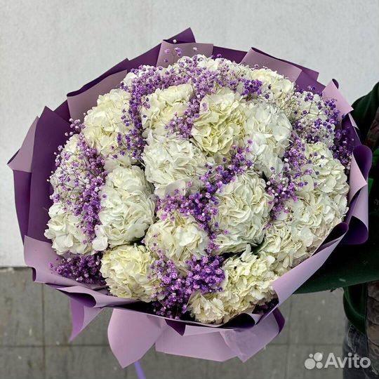 Гортензия букет из гортензий