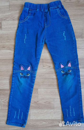 Джинсы на девочку 6-7 лет