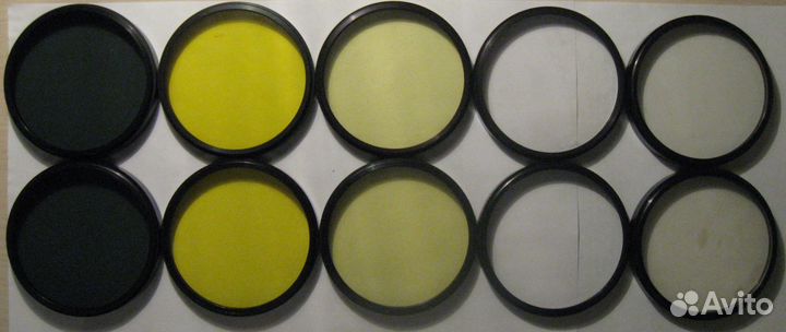 Светофильтры 77х0,75 разных цветов и плотности
