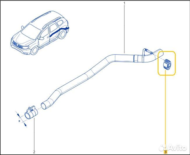 Подушка глушителя Renault Duster F4R 2021