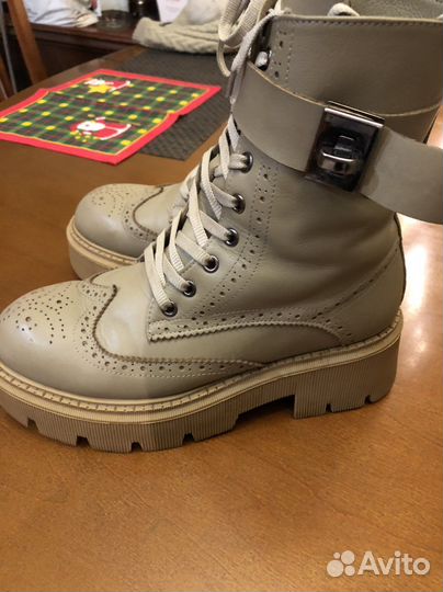 Ботинки зимние кожаные