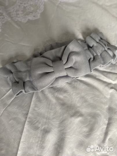 Пеленка кружевная + бант на резинке