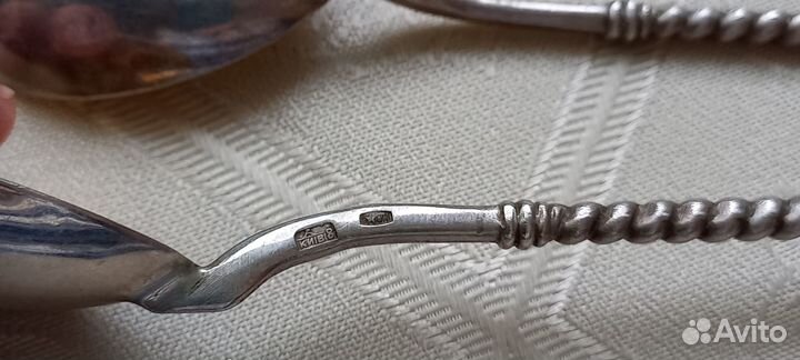 Серебряные ложки с позолотой