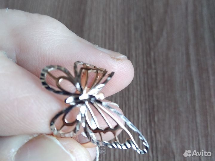 Серебряное кольцо радированное
