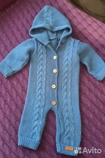 Вязаный комбинезон 62 68