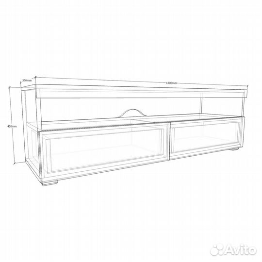 Тв-тумба Онге-951oj антрацит под тв телевизор