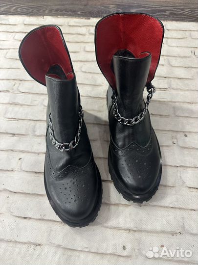 Ботинки кожаные зима