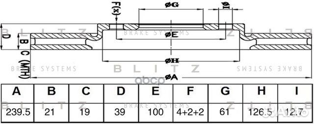 Диск тормозной honda jazz 02- передн. BS0514 Blitz