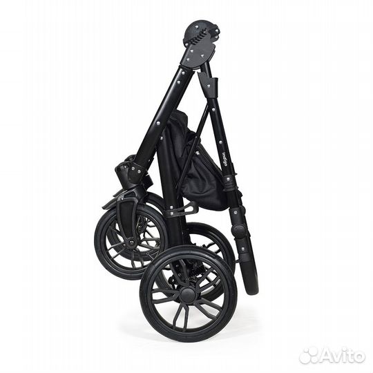 Коляска 2в1 Indigo MIO mi 03 (св.серая кожа)