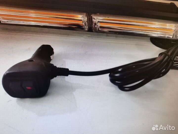 Мигалка сторобоскоп желтая 90см 12/24в