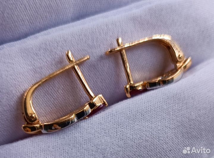 Золотые Серьги 585 пробы с бриллиантами. Рассрочка