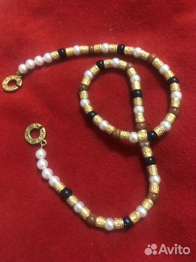 Винтажное колье, жемчуг, Мисаки