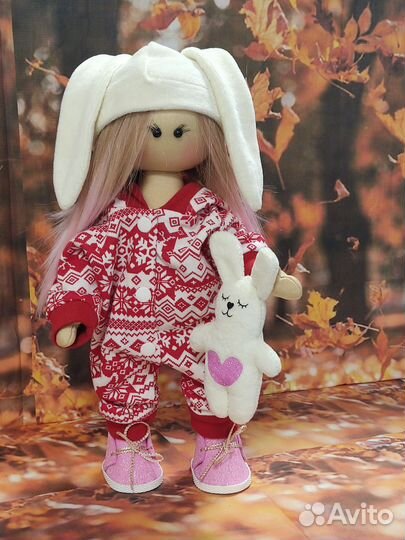 Текстильная интерьерная кукла 30см