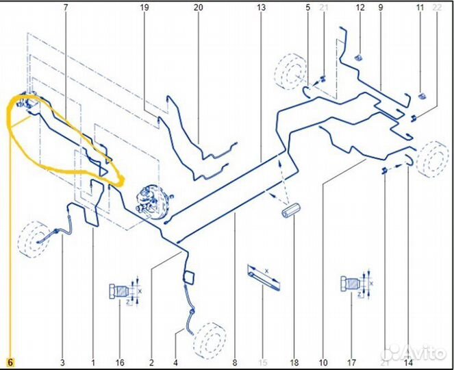 Трубка тормозная Renault Duster HJD H4MG446P002512